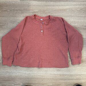 Old Navy Cozy Waffle Henley T-Shirt